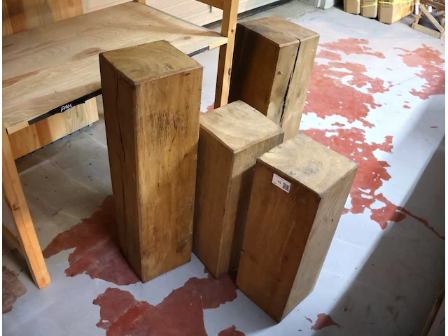 Houten sokkel (x4) - afbeelding 2 van  4