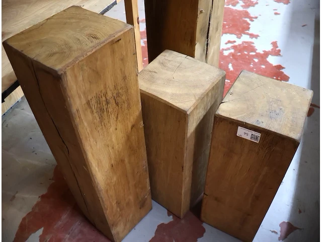 Houten sokkel (x4) - afbeelding 3 van  4