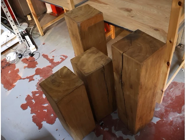 Houten sokkel (x4) - afbeelding 4 van  4