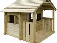 Houten speelhuis - afbeelding 1 van  5