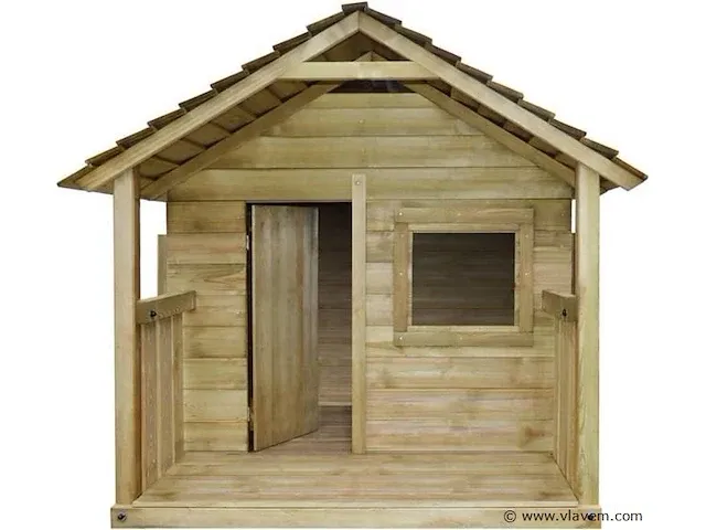 Houten speelhuis - afbeelding 3 van  5