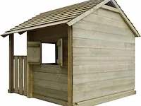 Houten speelhuis - afbeelding 4 van  5