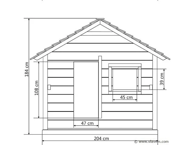 Houten speelhuis - afbeelding 5 van  5