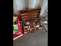 Houten spel bac kgammon - afbeelding 1 van  4