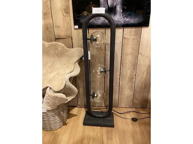 Houten staanlamp - afbeelding 1 van  3