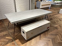 Houten tafel+ 2x opberg/zitbak get.edc - afbeelding 1 van  8