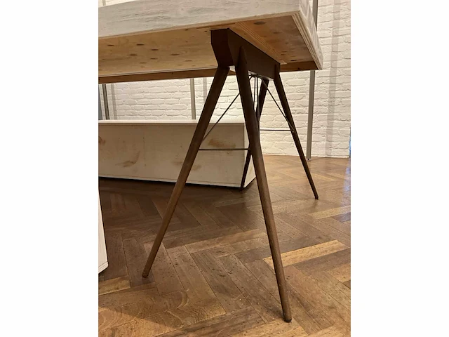 Houten tafel+ 2x opberg/zitbak get.edc - afbeelding 7 van  8
