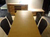 Houten tafel + 4x stoel - afbeelding 2 van  5