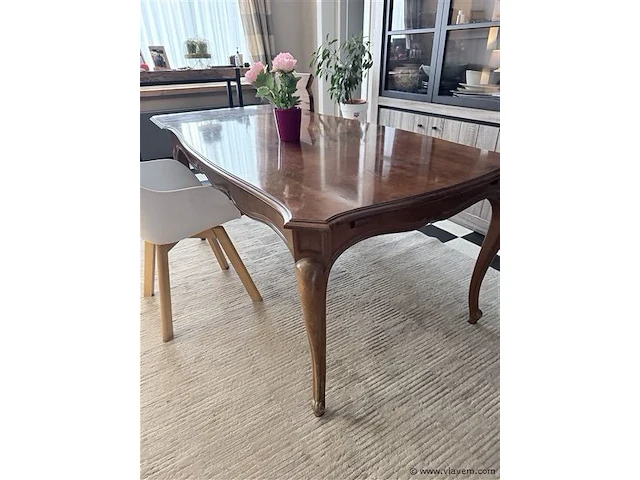 Houten tafel met 2 x bijzetstukken - - afbeelding 1 van  9