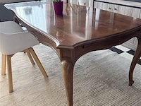 Houten tafel met 2 x bijzetstukken - - afbeelding 1 van  9