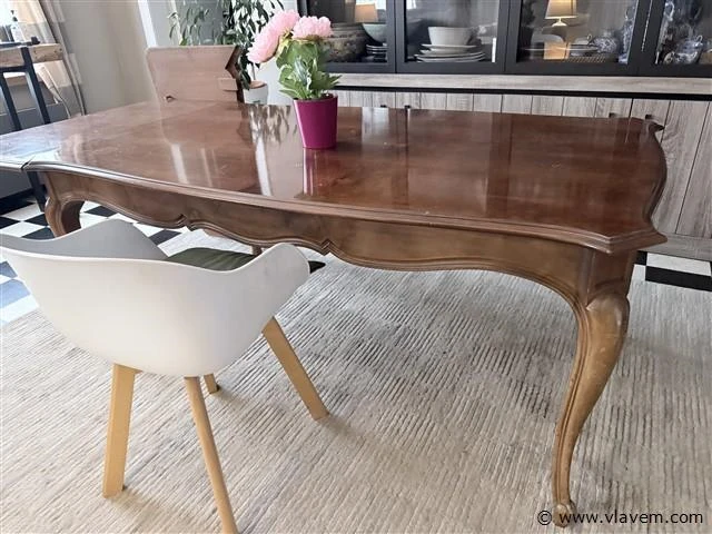 Houten tafel met 2 x bijzetstukken - - afbeelding 2 van  9