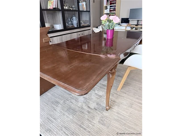 Houten tafel met 2 x bijzetstukken - - afbeelding 4 van  9