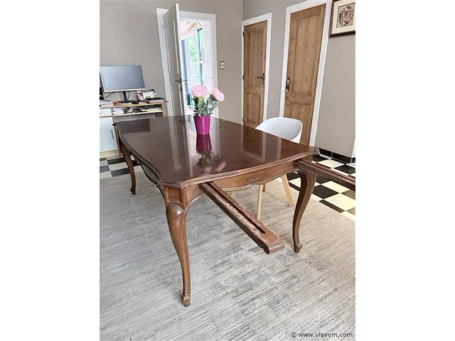 Houten tafel met 2 x bijzetstukken - - afbeelding 6 van  9
