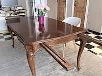 Houten tafel met 2 x bijzetstukken - - afbeelding 6 van  9