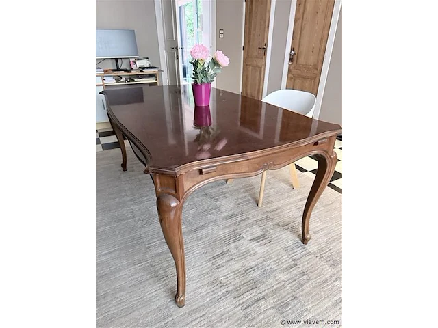 Houten tafel met 2 x bijzetstukken - - afbeelding 8 van  9