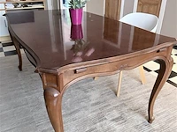Houten tafel met 2 x bijzetstukken - - afbeelding 8 van  9