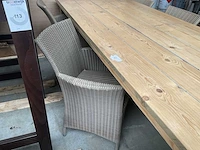 Houten tafel met 6 stoelen - afbeelding 4 van  4