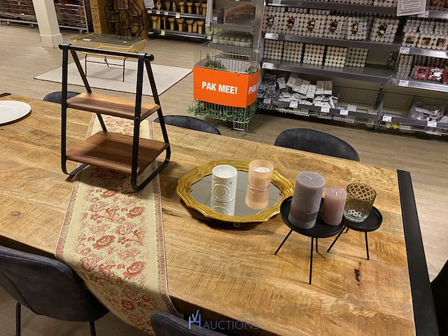 Houten tafel met 8 stoelen - afbeelding 4 van  4