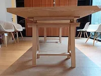 Houten tafel op schragen - afbeelding 5 van  8