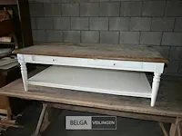 Houten tafel + salontafel - afbeelding 2 van  7