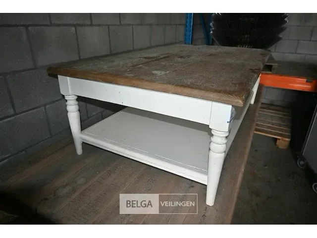 Houten tafel + salontafel - afbeelding 3 van  7