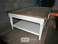 Houten tafel + salontafel - afbeelding 3 van  7