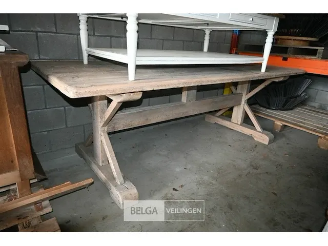 Houten tafel + salontafel - afbeelding 4 van  7
