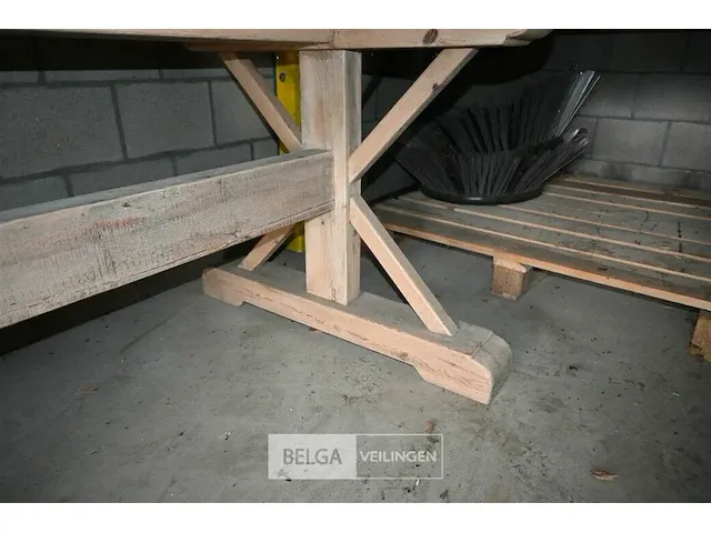 Houten tafel + salontafel - afbeelding 5 van  7