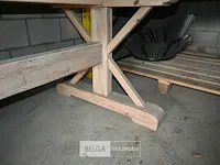 Houten tafel + salontafel - afbeelding 5 van  7