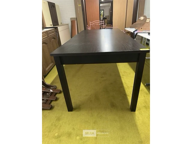 Houten tafel zwart l135xb84xh73 cm - afbeelding 1 van  2