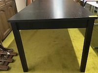 Houten tafel zwart l135xb84xh73 cm - afbeelding 1 van  2