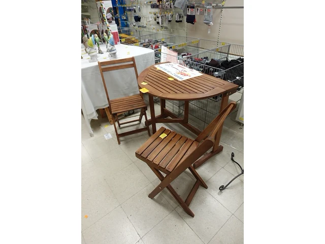 Houten terrastafel set - afbeelding 2 van  3