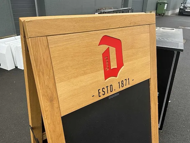 Houten trolley “fever-tree” + krijtbord “duvel” - afbeelding 5 van  11