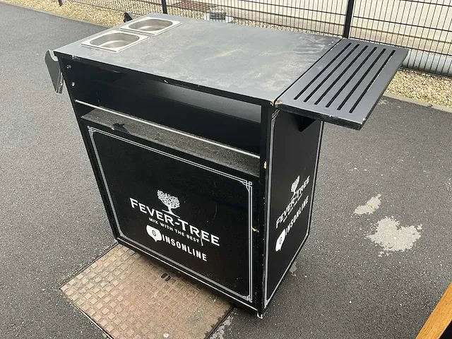 Houten trolley “fever-tree” + krijtbord “duvel” - afbeelding 6 van  11
