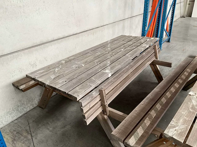 Houten tuinbank (2x) - afbeelding 3 van  4