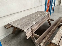 Houten tuinbank (2x) - afbeelding 3 van  4