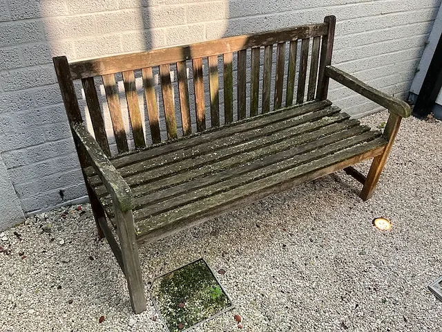Houten tuinbank, afm plm 150 x 66 x 91cm - afbeelding 1 van  2