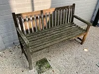 Houten tuinbank, afm plm 150 x 66 x 91cm