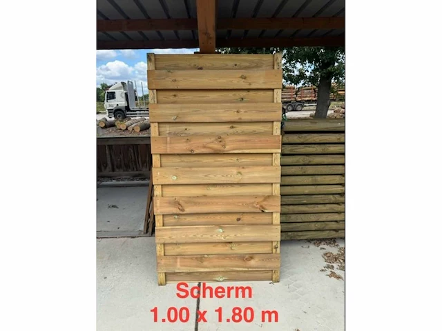 Houten tuinscherm 100 x 180 (11x) - afbeelding 1 van  1