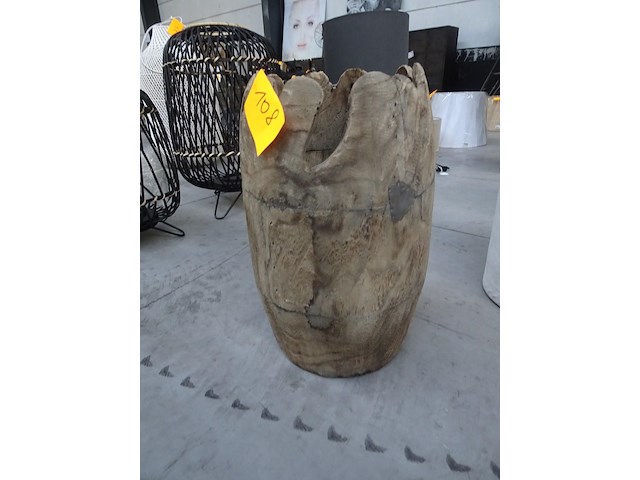 Houten vaas - afbeelding 1 van  2