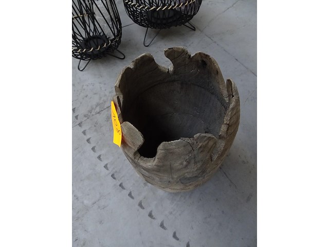 Houten vaas - afbeelding 2 van  2