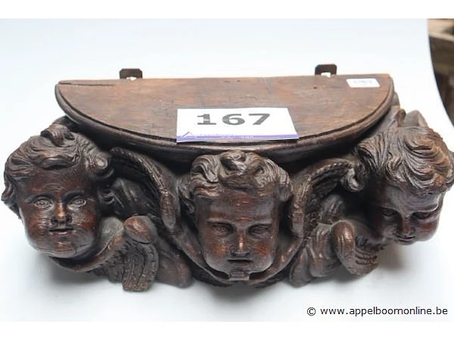 Houten wandhouwwerk vv 3 figurenn - afbeelding 2 van  3