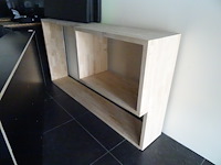 Houten wandmeubel + kast - afbeelding 2 van  4