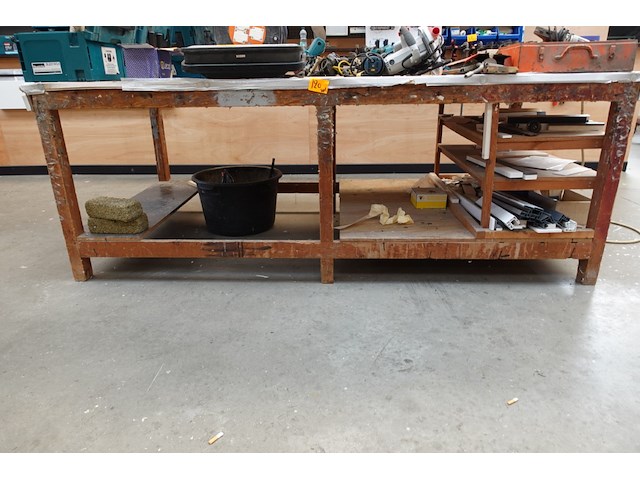 Houten werktafel - afbeelding 1 van  2