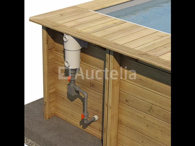 Houten zwembad met 4.20 x 3.50 afdekking - afbeelding 3 van  4