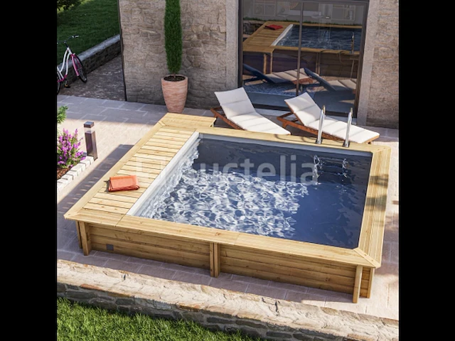 Houten zwembad met rolluik, warmtepomp en zandfiltratie 4.20 x 3.50 - afbeelding 4 van  4