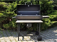 Houtskool bbq 3 roosters met deksel thermometer grill 71x36 cm