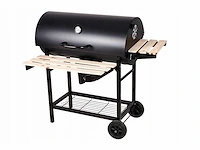 Houtskool bbq 3 roosters met deksel thermometer grill 71x36 cm - afbeelding 6 van  6
