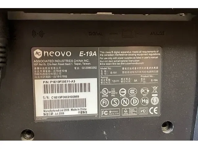 Hp ag neovo duo pc scherm - afbeelding 4 van  4