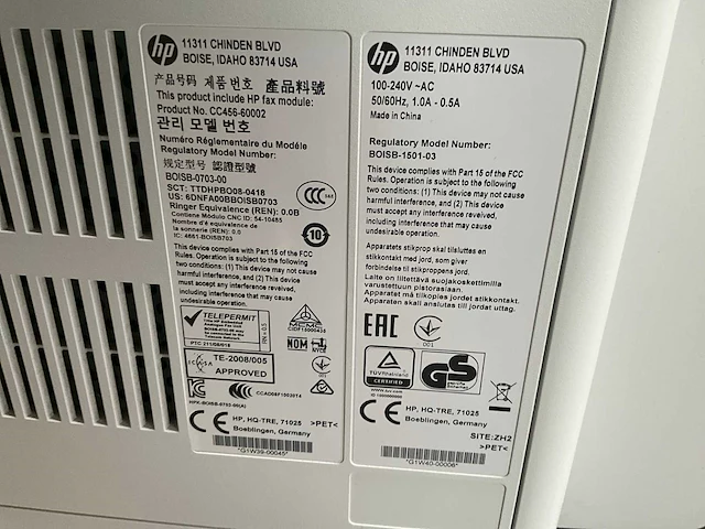 Hp boisb-1501-03 g1w41a kopieerapparaat - afbeelding 10 van  11